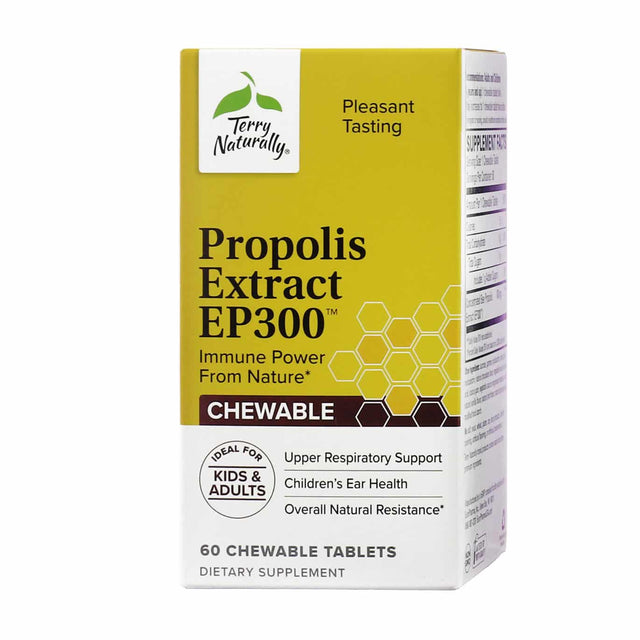 terry naturally propolis extract ep300 60 chewable tablets 2 month supply