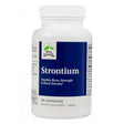 A white bottle of Terry Naturally Strontium dietary supplement, containing 60 capsules, designed to support healthy bone strength and bone density.