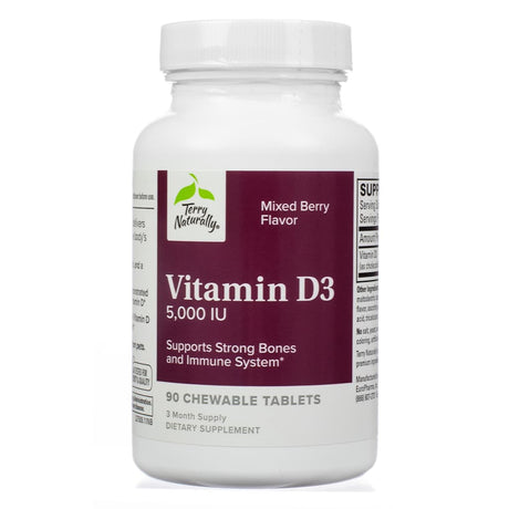 terry naturally vitamin d3 5000iu 90 chewable tablets 3 month supply