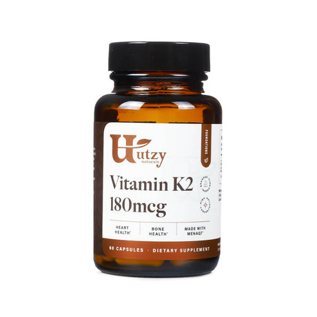 utzy vitamin k2 180mcg 60 capsules 60-day supply