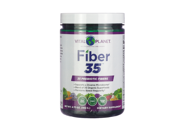 vital planet fiber 35 prebiotic fiber powder 205 grams 30 servings