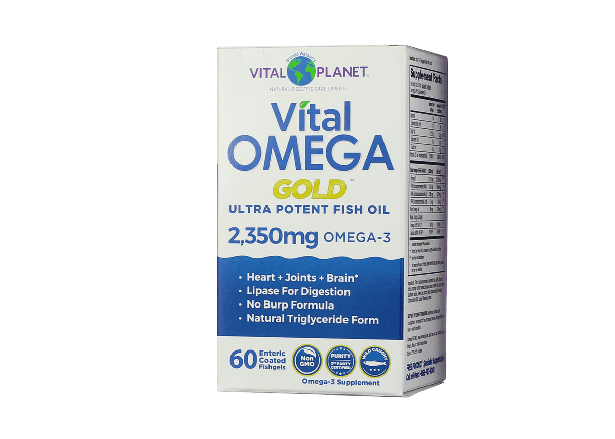 Vital Planet Vital Omega Gold Fish Oil 2,350mg omega-3 60 fishgels 60 day supply