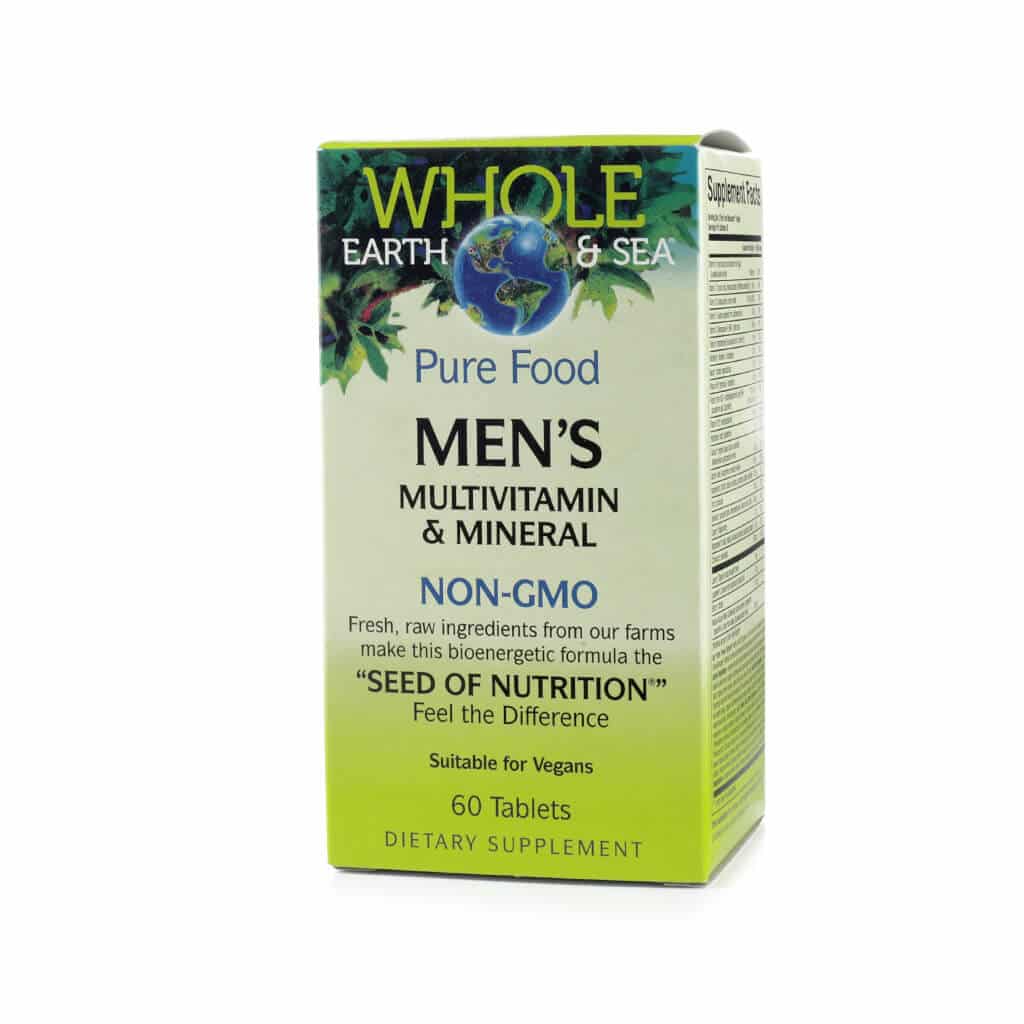 whole earth sea® men's multivitamin & mineral 60 tablets 30 day supply