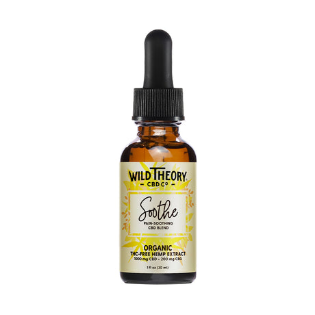 Wild Theory Soothe Broad Spectrum CBD Oil For Pain – 200mg CBG + 1000mg CBD 1 fluid ounce