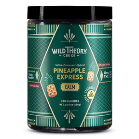 Wild Theory CBD Co. Calm: Pineapple Express Sativa Gummies, 10mg THC / 120 gummies, product image 4