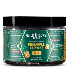 Wild Theory CBD Co. Calm: Pineapple Express Sativa Gummies, 2.5mg THC / 30 gummies, product image 2