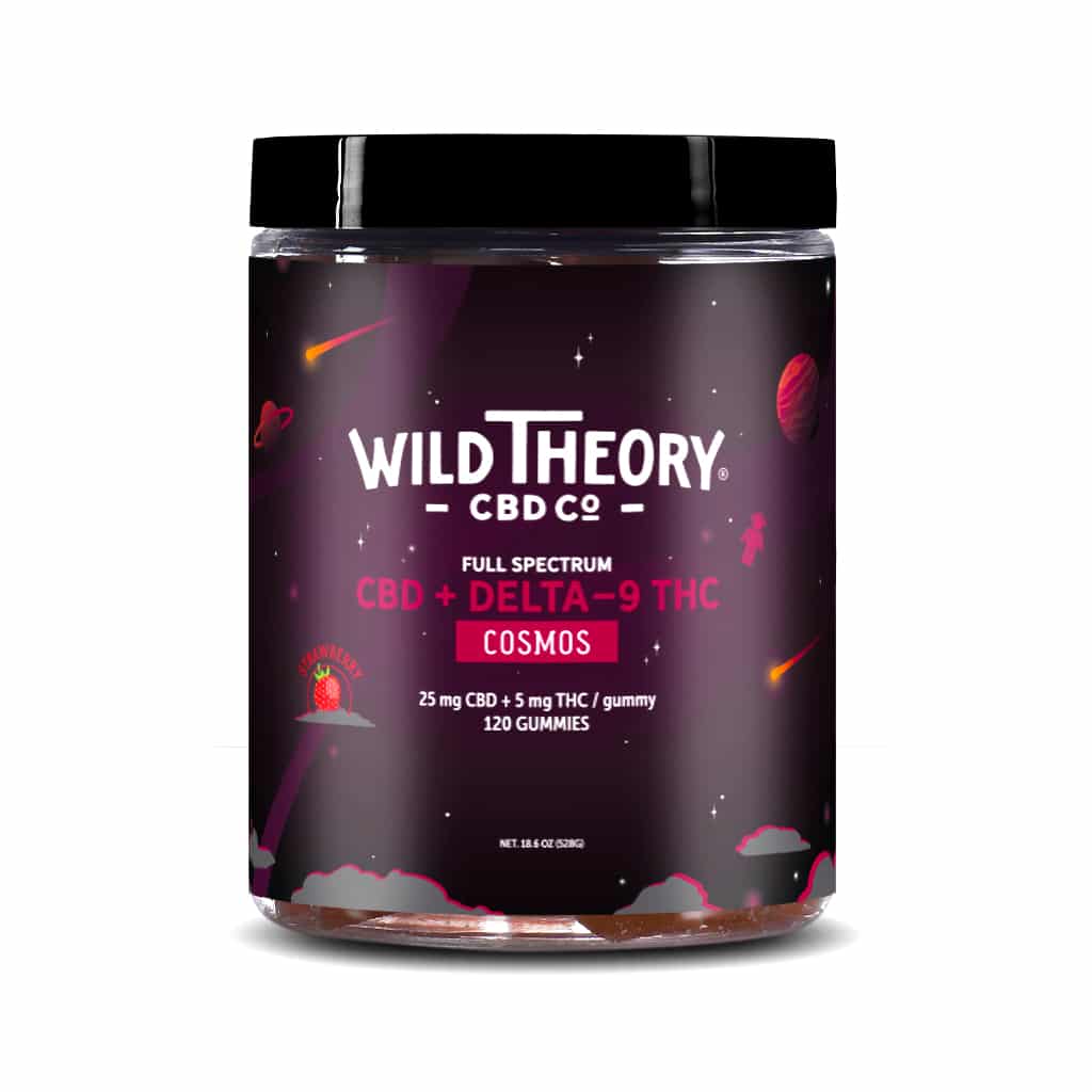 Wild Theory Cosmos Delta 9 THC Gummies - 5mg THC + 25mg CBD - Strawberry