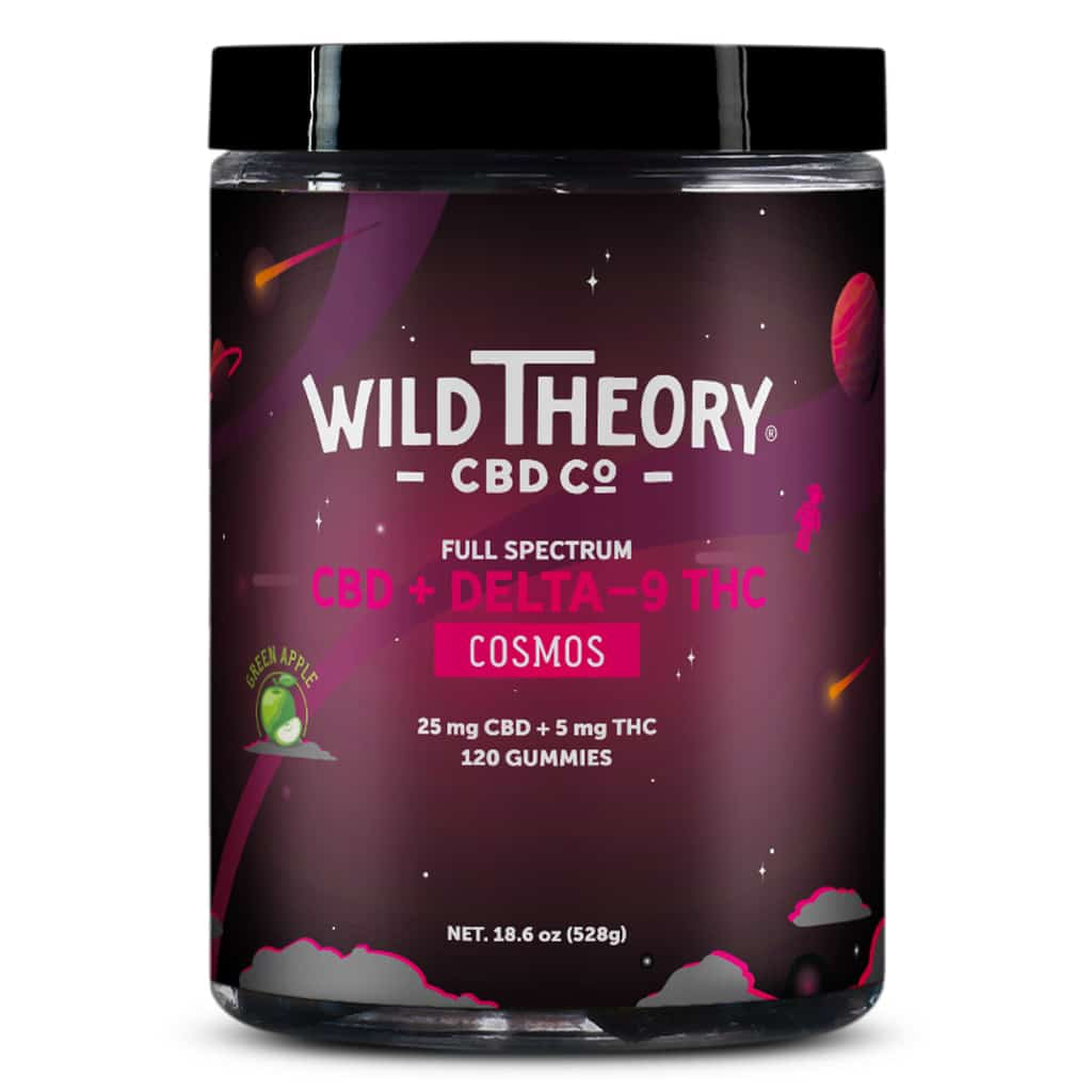 Wild Theory Cosmos Delta 9 THC Gummies - 5mg THC + 25mg CBD - Green Apple