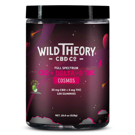 Wild Theory Cosmos Delta 9 THC Gummies - 5mg THC + 25mg CBD - Green Apple