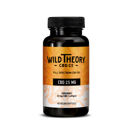 Wild Theory Full Spectrum CBD Capsules – 25mg 60 vegan softgels