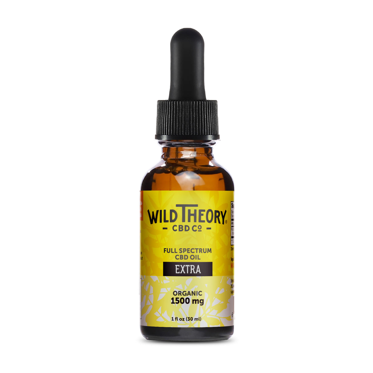 Wild Theory Full Spectrum CBD Oil – 1500mg Extra 1 fluid ounce Gold Label