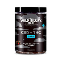 Wild Theory Strata Full Spectrum CBD THC Gummies – 2.5mg THC + 25mg CBD - Strawberry