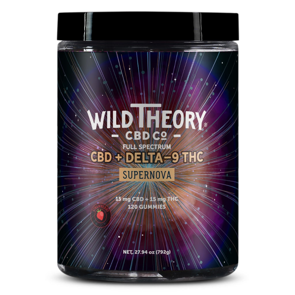 Wild Theory CBD Co. Supernova Gummies - 15mg Delta 9 THC + 15mg CBD - Strawberry