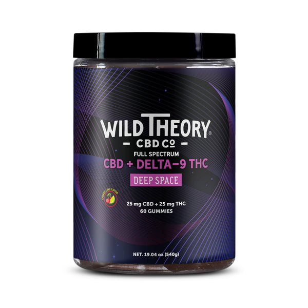 Wild Theory Deep Space Gummies – 25mg Delta 9 THC + 25mg CBD - The