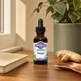 Oregon's Wild Harvest Ginger Root Extract 1 oz side bottle panel with product details