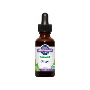 Oregon's Wild Harvest Ginger Root Extract 1 oz front bottle with USDA Organic label