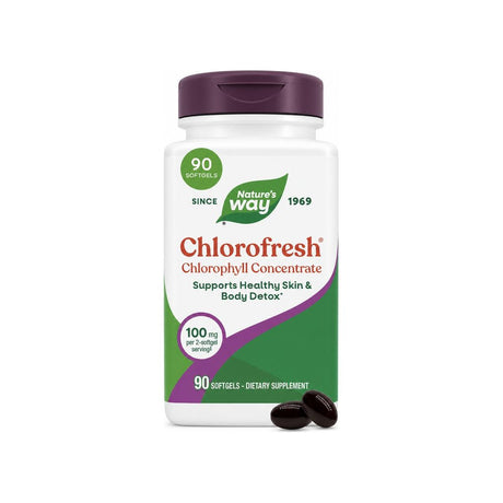 Nature's Way Chlorofresh Chlorophyll Concentrate 90 softgels front bottle