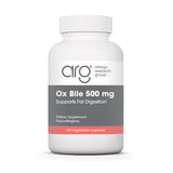Allergy Research Group Ox Bile 500 mg 100 vegetarian capsules bottle, front label