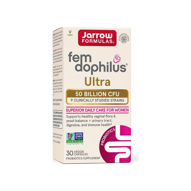 Jarrow Formulas Fem-Dophilus Ultra 50 Billion CFU shelf-stable box front