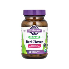 Oregon's Wild Harvest Red Clover 90 capsules front bottle with USDA Organic badge