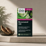 Gaia Herbs Resveratrol 150 bottle and carton showing product packaging