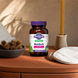 Oregon's Wild Harvest Burdock Capsules bottle side label with suggested use and supplement facts