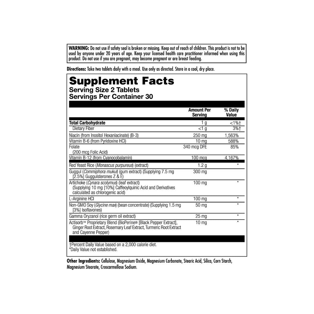 KAL Beyond Red Yeast Rice supplement facts panel listing ingredients, dosage, and serving size