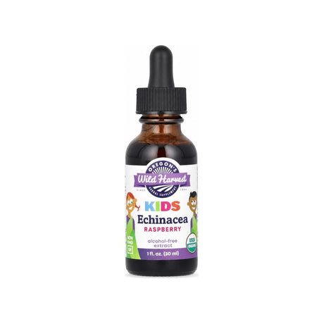 Oregon's Wild Harvest Kids Echinacea Organic raspberry 1 fl oz bottle front label