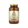 Solgar DLPA 500 mg Vegetable Capsules 100 ct amber bottle front label