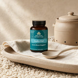 Ancient Nutrition Leaky Gut Capsules bottle in a gut health lifestyle scene