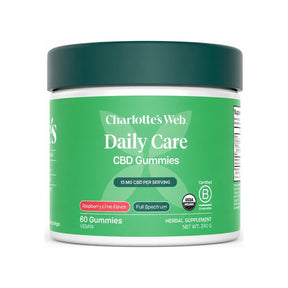 Charlotte's Web Daily Care CBD Gummies 15mg front packshot showing brand label and size