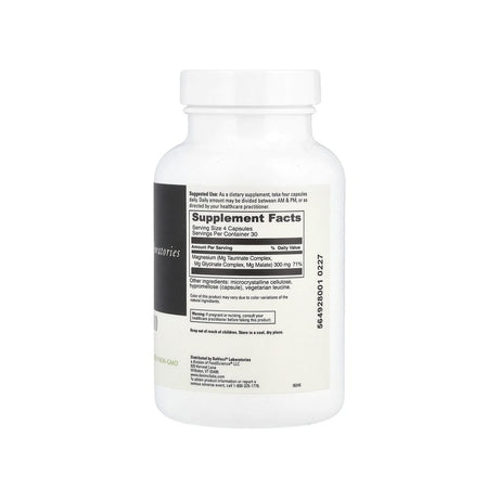 DaVinci Laboratories Tri-Mag 300 supplement facts panel listing ingredients, dosage, and serving size