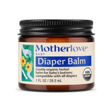 Motherlove Diaper Balm 1 oz jar front label with USDA Organic badge