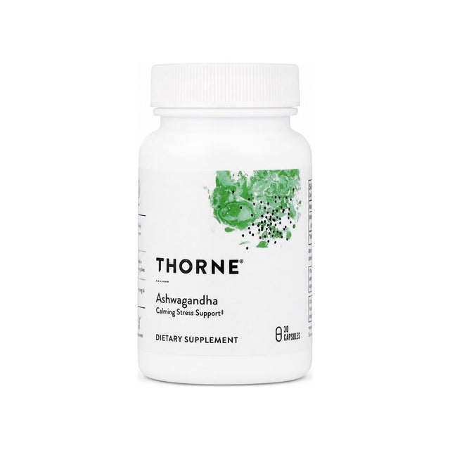 Thorne Ashwagandha 120 mg 30 capsules bottle front label