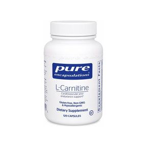 Pure Encapsulations L-Carnitine 120 capsules front bottle label