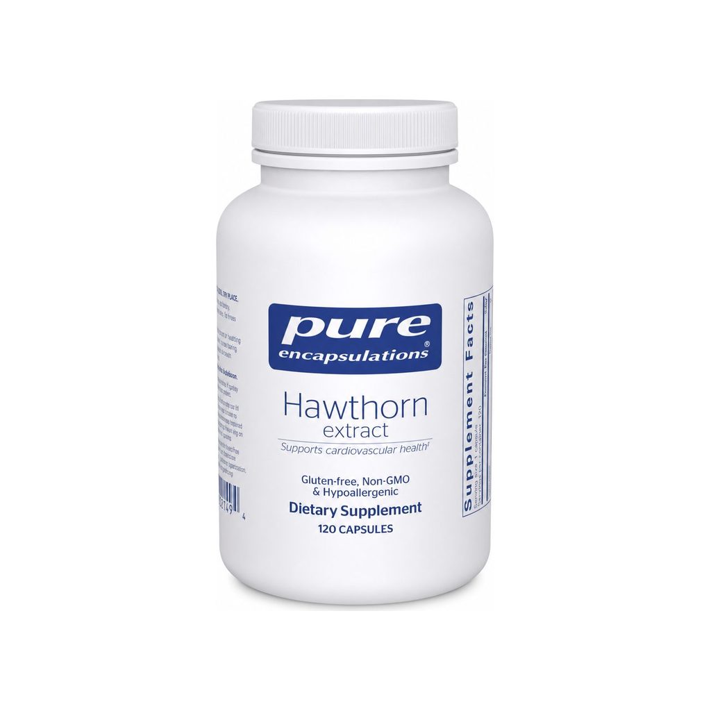 Pure Encapsulations Hawthorn Extract 120 capsules front bottle