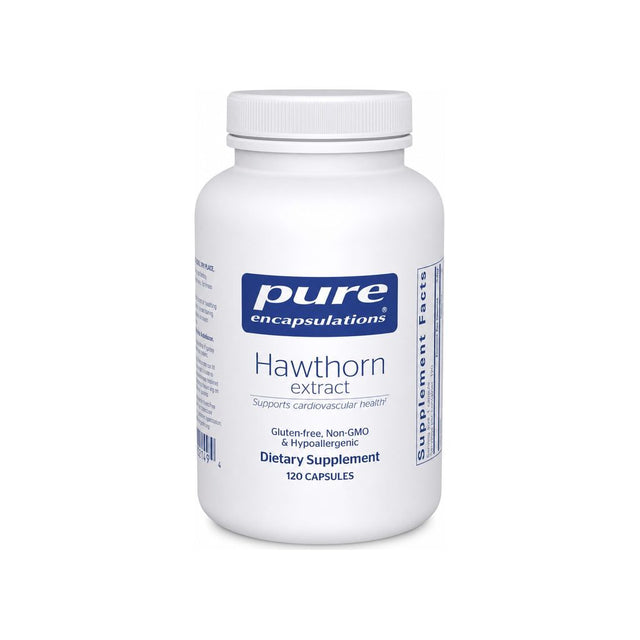 Pure Encapsulations Hawthorn Extract 120 capsules front bottle