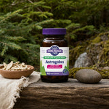 Oregon's Wild Harvest Astragalus Capsules side label showing cautions and free-from details