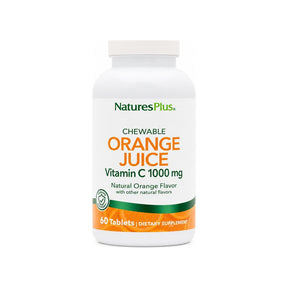 NaturesPlus Orange Juice Vitamin C 1000 mg Chewables 60 tablet bottle front label
