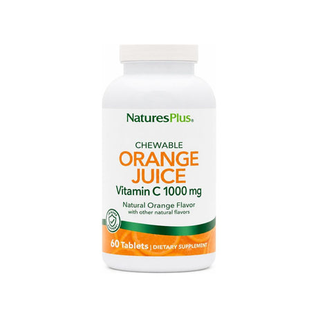 NaturesPlus Orange Juice Vitamin C 1000 mg Chewables 60 tablet bottle front label
