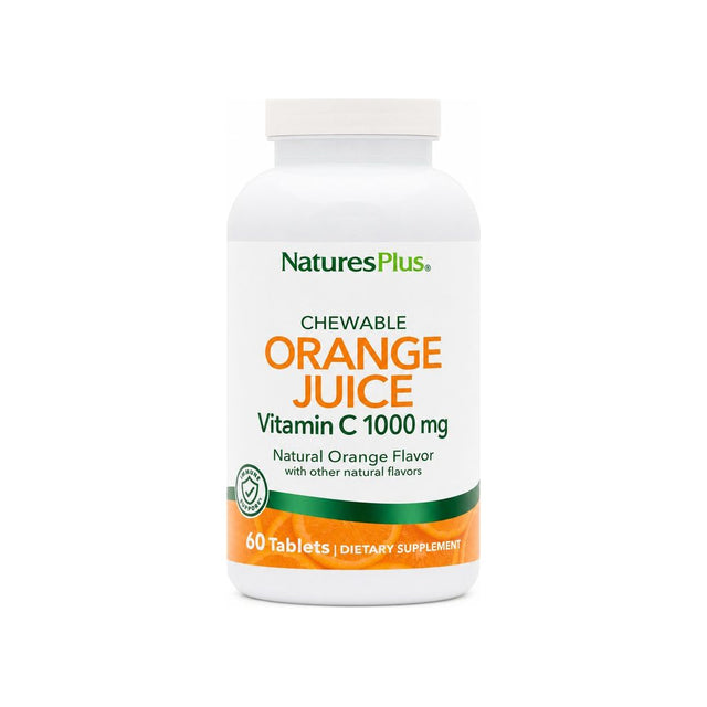 NaturesPlus Orange Juice Vitamin C 1000 mg Chewables 60 tablet bottle front label
