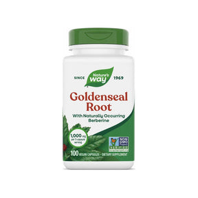 Nature's Way Goldenseal Root Capsules 100 vegan capsule bottle front label