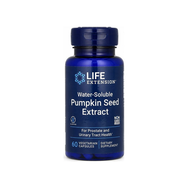 Life Extension Water-Soluble Pumpkin Seed Extract 60 capsules front bottle