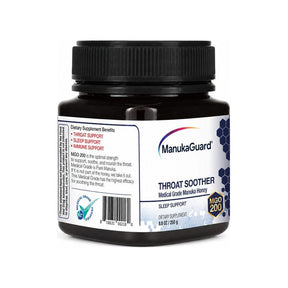 ManukaGuard Throat Soother MGO 200 8.8 oz front jar label