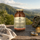 Solgar B-Complex 100 250 capsules side bottle label with product details