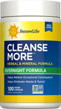 Renew Life Cleanse More™ Overnight Formula Capsules — 100 vegan capsules white bottle, new look