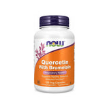 NOW Foods Quercetin With Bromelain 120 Veg Capsules front bottle label