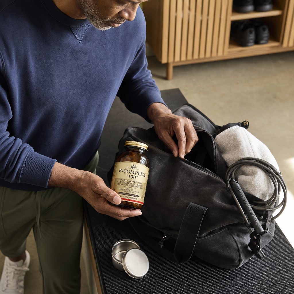 Solgar B-Complex 100 250 capsules bottle showing vegan and free-from label notes