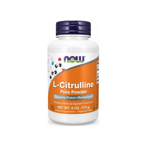 NOW Foods L-Citrulline Pure Powder 4 oz front bottle label