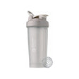 BlenderBottle Classic 28oz Pebble Grey shaker bottle with flip cap and carry loop